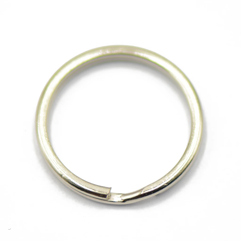 50pcs 18mm Keychain Circle Buckle Clip Key Ring Stainless Steel Split Keychain Round Loop Hoop Buckle