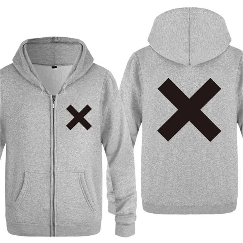 gray hoodie 15 Мужская толстовка с капюшоном The XX Rock Band с принтом на молнии, мужская флисовая куртка в стиле хип-хоп с длинным рукавом, пальто, Толстовка для скейта, мужская Толстовка - Цвет: gray hoodie 15