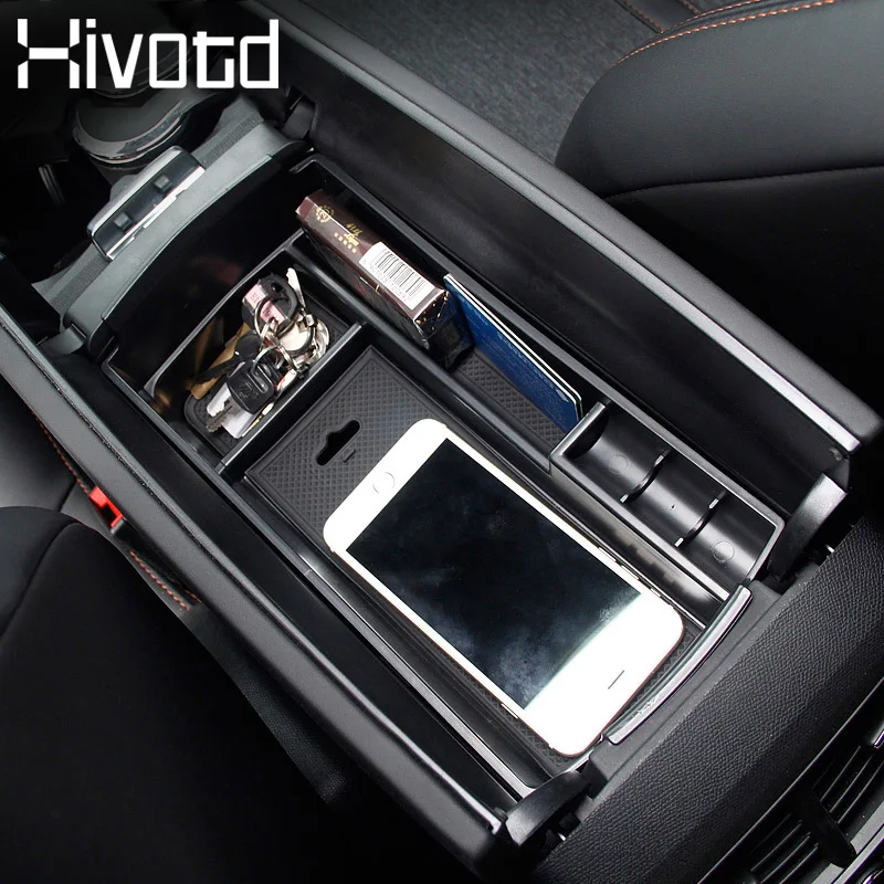Hivotd for peugeot 3008 3008GT 5008 Car armrest box storage box Central Console Storage Box Interior Accessories