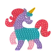 Grand jouet licorne arc en ciel en Silicone, bulle à pression sensorielle, anti Stress, cadeau pour garçons et filles 