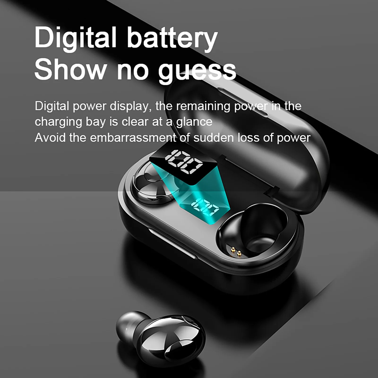 T8 Bluetooth Earphones Wireless Headphones With Mic HIFI Stereo Earbuds LED Waterproof Sports Headset For iPone Samsung Xiaomi |