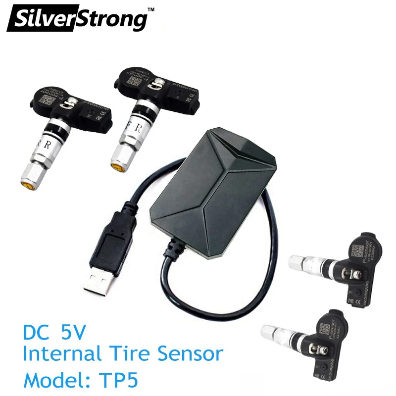 Silverstrong Tpms Usbタイヤ警報自動タイヤ空気圧監視システム4タイヤセンサー温度androidのカーdvd Sensor For Car Tpms Fortpms For Android Aliexpress