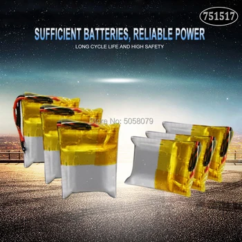 

20pcs 3.7v 100mah 30C Helicopter Li-po battery 751517 for Cheerson CX-10 CX10 CX12 JJ820 V646 V676 JJ810 RC Quadcopter