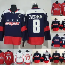 Сшитые мужские футболки для взрослых#8 Alex Ovechkin 77 TJ Oshie 70 Braden Holtby 92 свитер с изображением Юрья Кузнецова