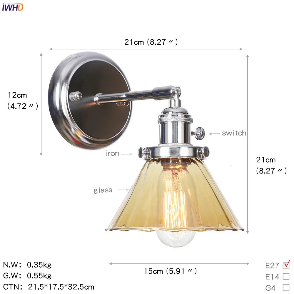 BA320铬色+琥珀罩 尺寸图 英文版