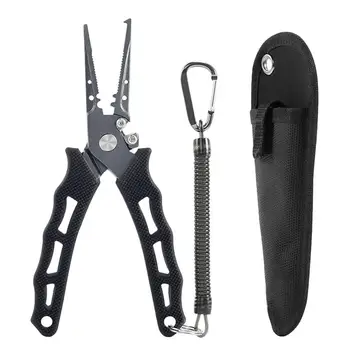 

6.5-inch Multifunction Aluminum Alloy Fishing Pliers Clamp Split Ring Tungsten Steel Line Cutter Fishing Tackle Tool