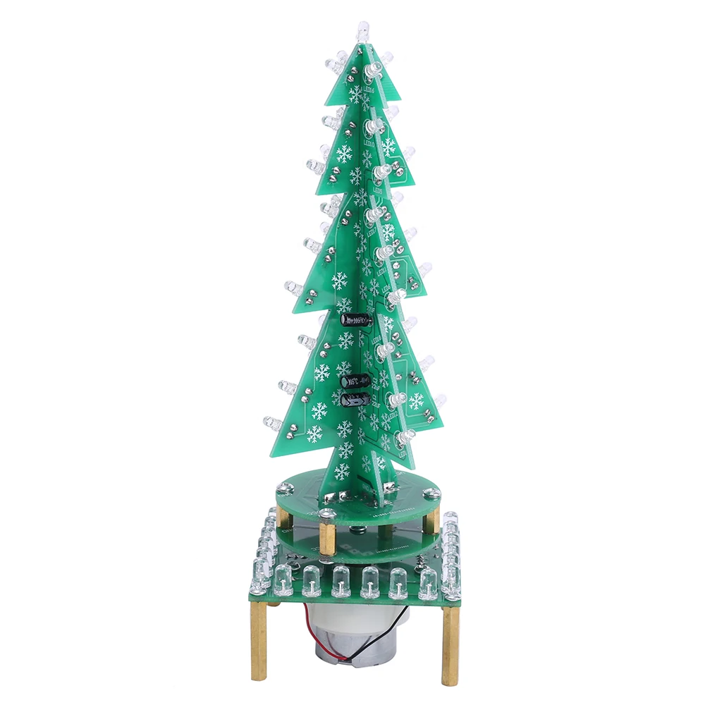 US $15.10 DIY Kit RGB AutoRotate Flash LED Circuit Music Christmas Trees LED Kit Led Module Flashing Breathing Light Soldering Training