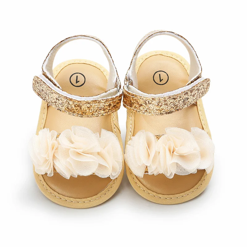 Детские сандалии для девочек 6 цветов кружева младенческой летом принцесса хлопок Мягкая нескользящая подошва светильник вес Новорожденные Девочки Малыши обувь