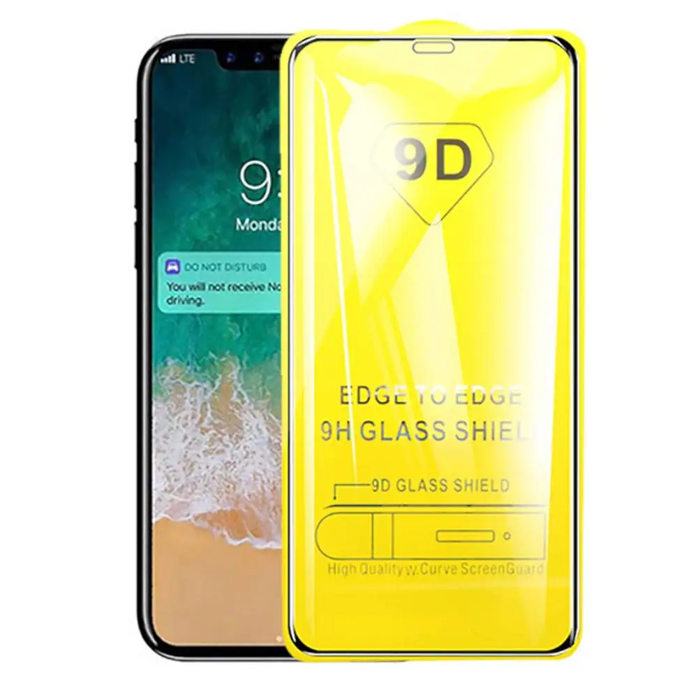 

9D Protective Glass for iPhone 11 Pro 2019 Max Xs Max Xr XS X 8 7 6 6S Plus 5 5S SE Tempered Glass Screen Protector Full Cover
