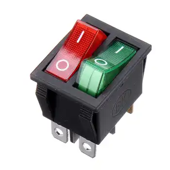 

10pcs/lot 15A 250V High Quality Snap-in ON-OFF 3 Dual 6pin Position Snap Boat Rocker Button Switch for electric machine light