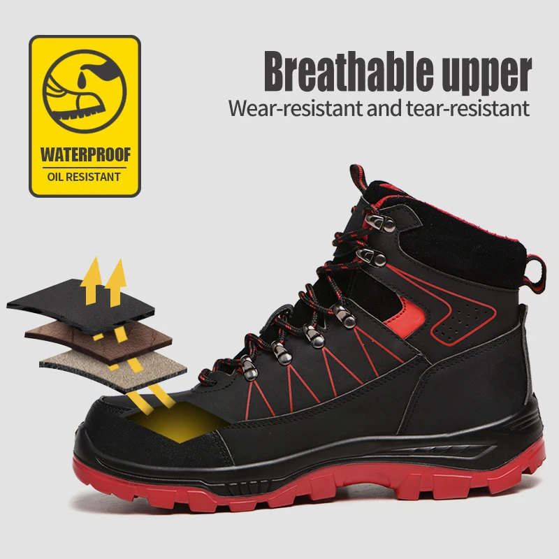 Male Work Safety Shoes Lightweight Comfort Steel Toe Work Sneakers Indestructible Security Protective men shoes safety shoes