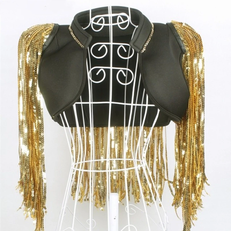 

Танцевальный Костюм для ночных клубов, для певицы, для сцены, мужская и женская куртка, модные костюмы DS, Потрясающие костюмы с блестками и бахромой, для танцев, шоу, выступлений, бара