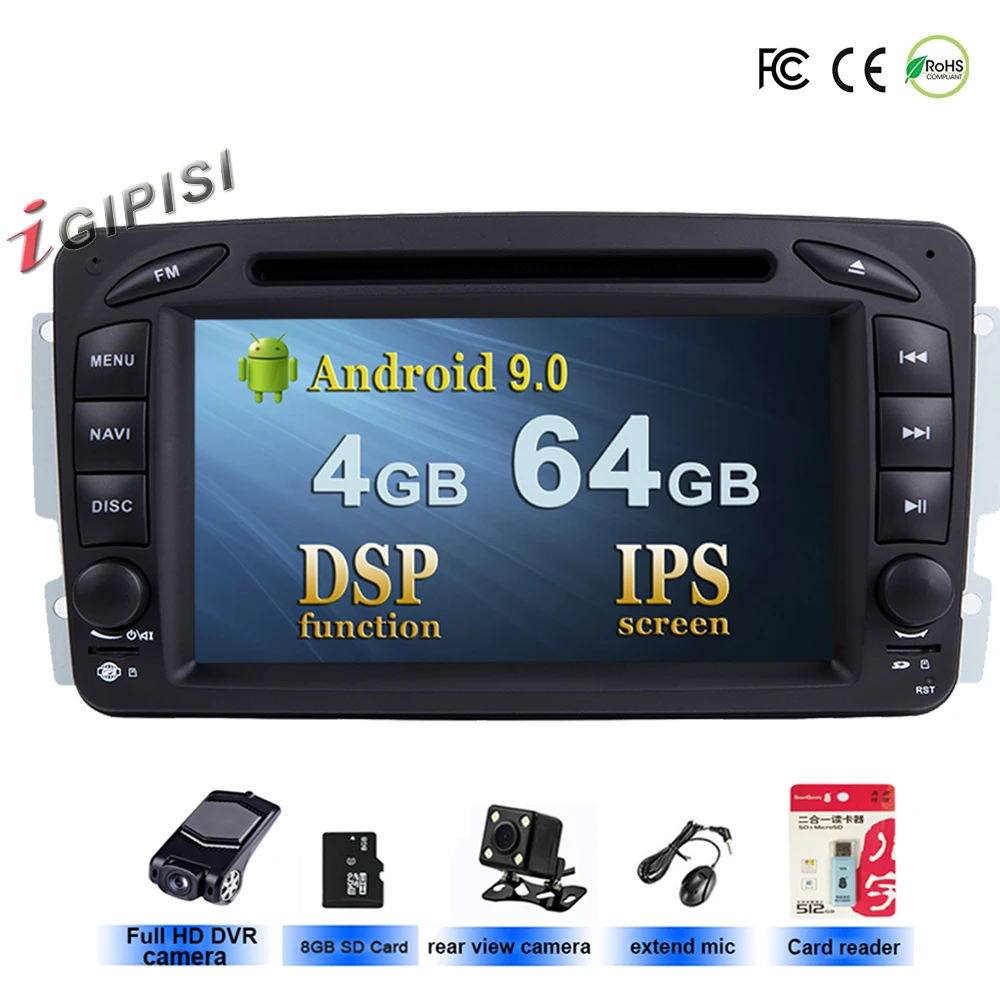 Android 9 0 автомобильный dvd-плеер для Mercedes Benz E-W210 CLK W209 c-класс W203 W463 W208 Vaneo Vito gps стерео