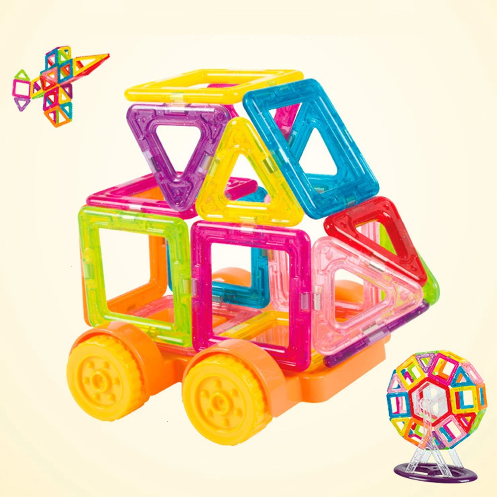 3D Мини магнитные блоки дизайнерские строительные игрушки Моделирование строительные блоки кирпичи развивающие магнитные игрушки для детей подарок