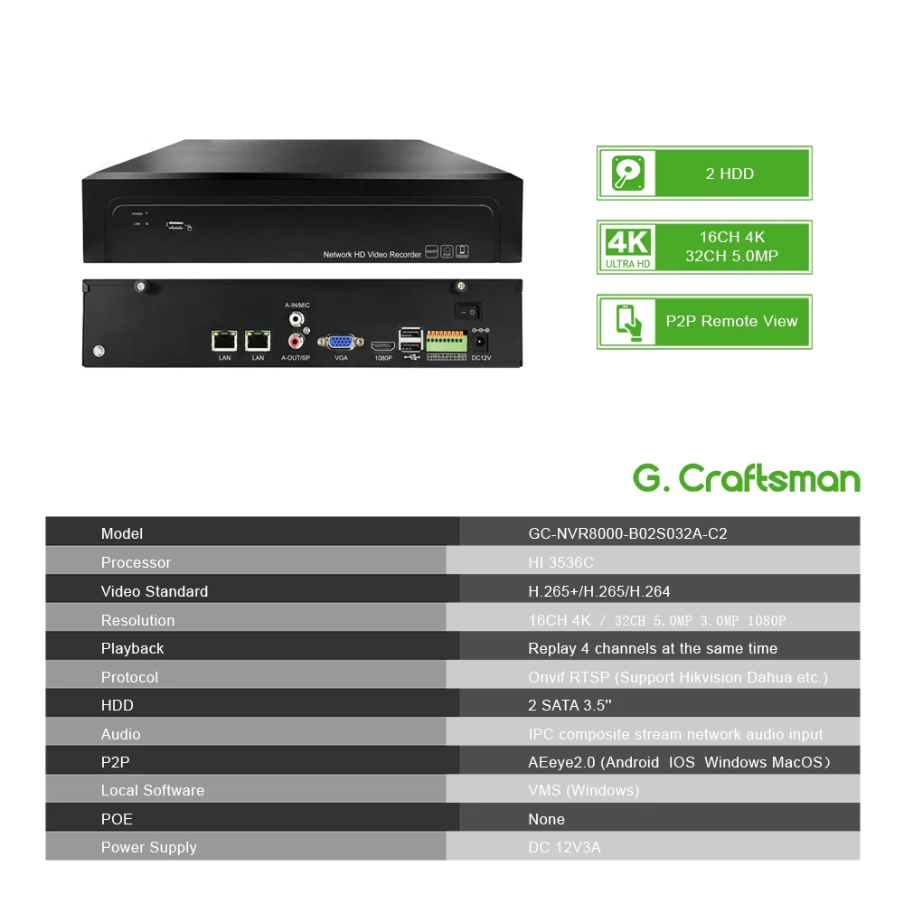 24ch 5MP POE Комплект H.265 система видеонаблюдения до 32ch NVR Поддержка 16ch 4k Наружная водонепроницаемая IP камера видеонаблюдения G. Craftsman