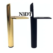 2 шт./лот матовая черная Золотая мебель ТВ шкаф диван журнальный столик круглая трубка ноги с узором