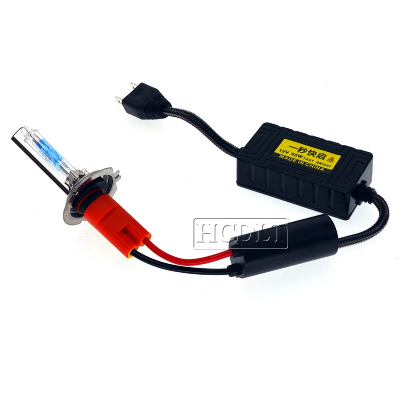 HCDLT Full Set Super Mini 55W AC Slim Ballast HID Headlight Kit Xenon H7 H1 H11 9005 9012 Replacement Bulb Lamps 12V 5500K White (5)