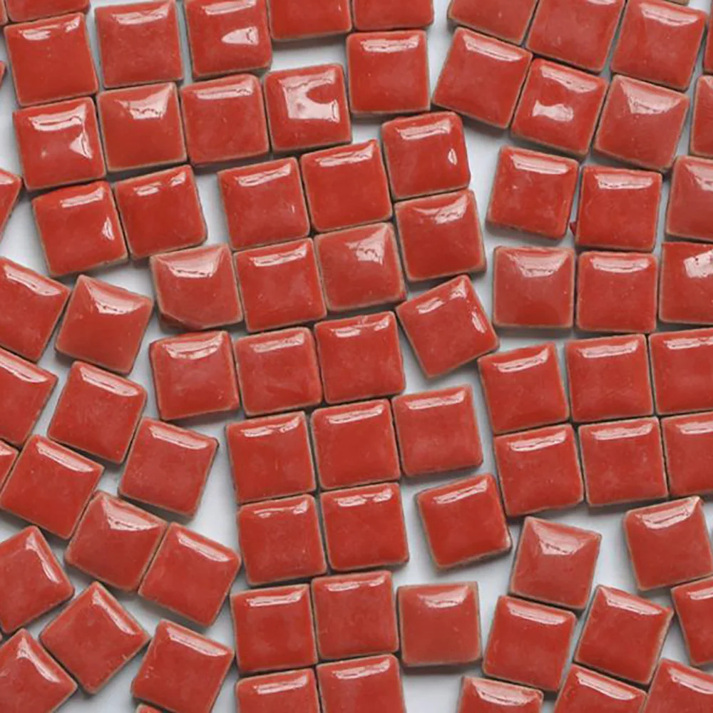 7 Lychee Life 100pcs Multicolor Glass Mosaic Tile Square Ceramic Mosaic Tiles DIY Arts Crafts Making Material - Цвет: 7