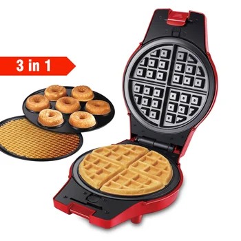 

3 in 1Electric Waffle Maker Iron Sandwich Machine Non-Stick Pan Bubble Egg Cake Oven Household Breakfast Waffle Machine Sonifer