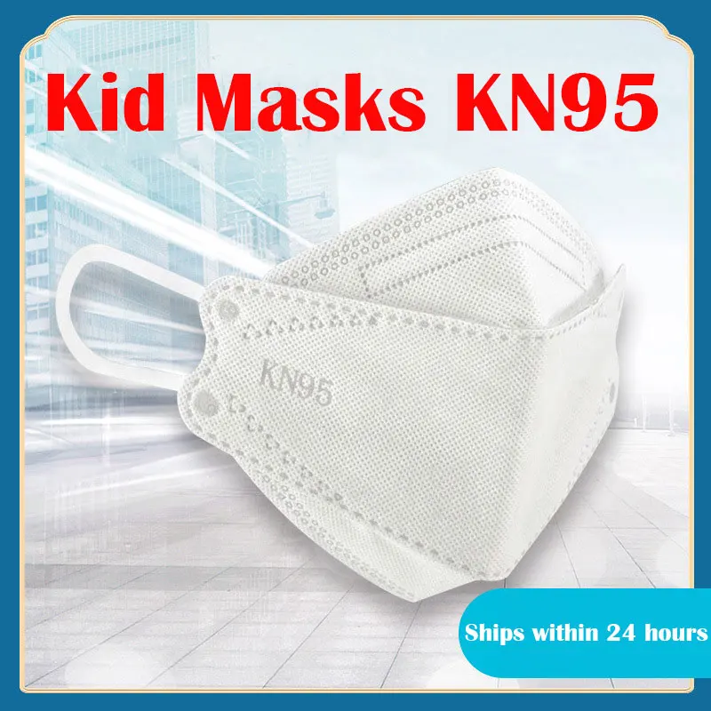 

Children Face Mask Disposable Protective Mask Three Layers KN95 Anti Bacterial Facial Cover Anti Dust Kids Mask