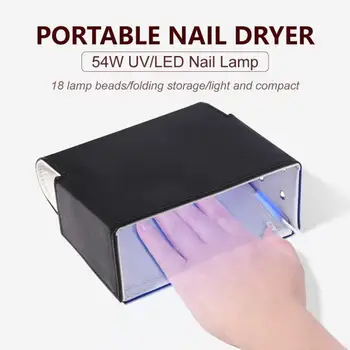 

54W Folding Portable Nail Lamp Black And White 18LED Nail Lamp UV Nail Dryer Manicure Supplies Manicure Tools