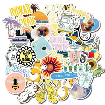 

33 Style Stickers 50PCS Pack DIY Waterproof Stickers For On Laptop PC Phone Suitcase Luggage Skateboard Toy Vsco Girls Sticker
