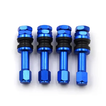 

4pcs TR48E Bolt-in Auto Car Tubeless Wheel Tire Valve Stems Dust Caps