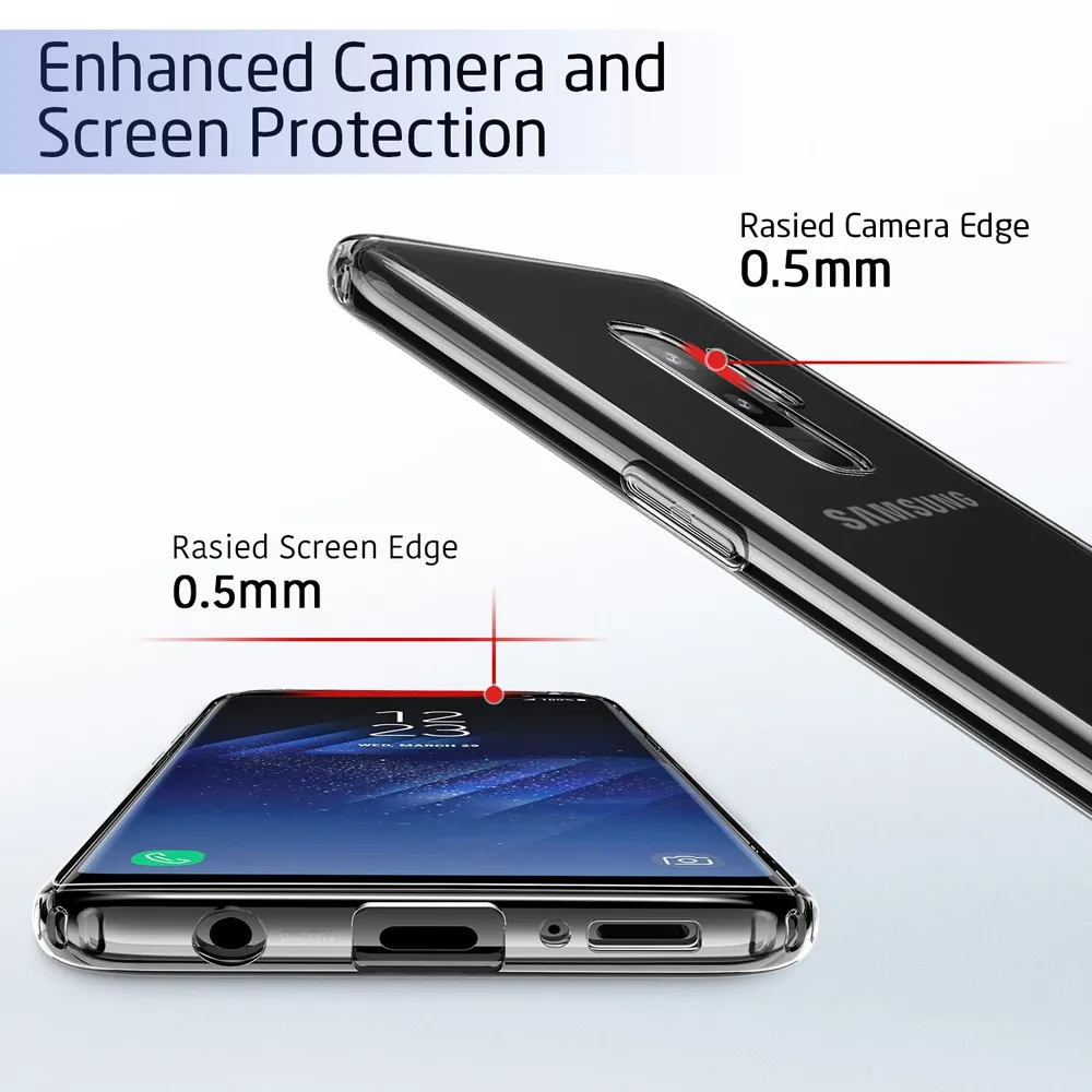 ESR чехол для samsung Galaxy S9 Plus чехол из мягкого ТПУ, прозрачный чехол ультра тонкий светильник чехол, Fundas для samsung S9