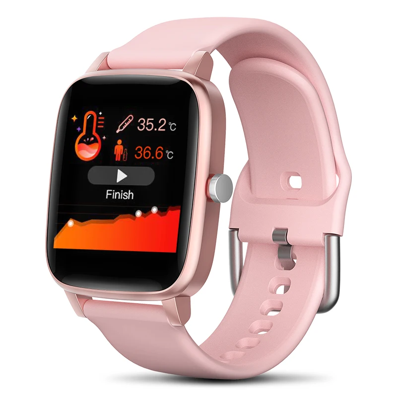 

T98 Smart Watch Body Temperature Measurement Wristband Women Blood Pressure Heart Rate Monitor Fitness bracelet Sports Watch