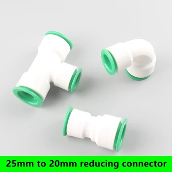 

25Mm To 20Mm Straight Elbow Tee Water Pipe Quick Connector Reducing Joint PVC/PPR/PE Pipe Adapter Garden Irrigation Water Tank
