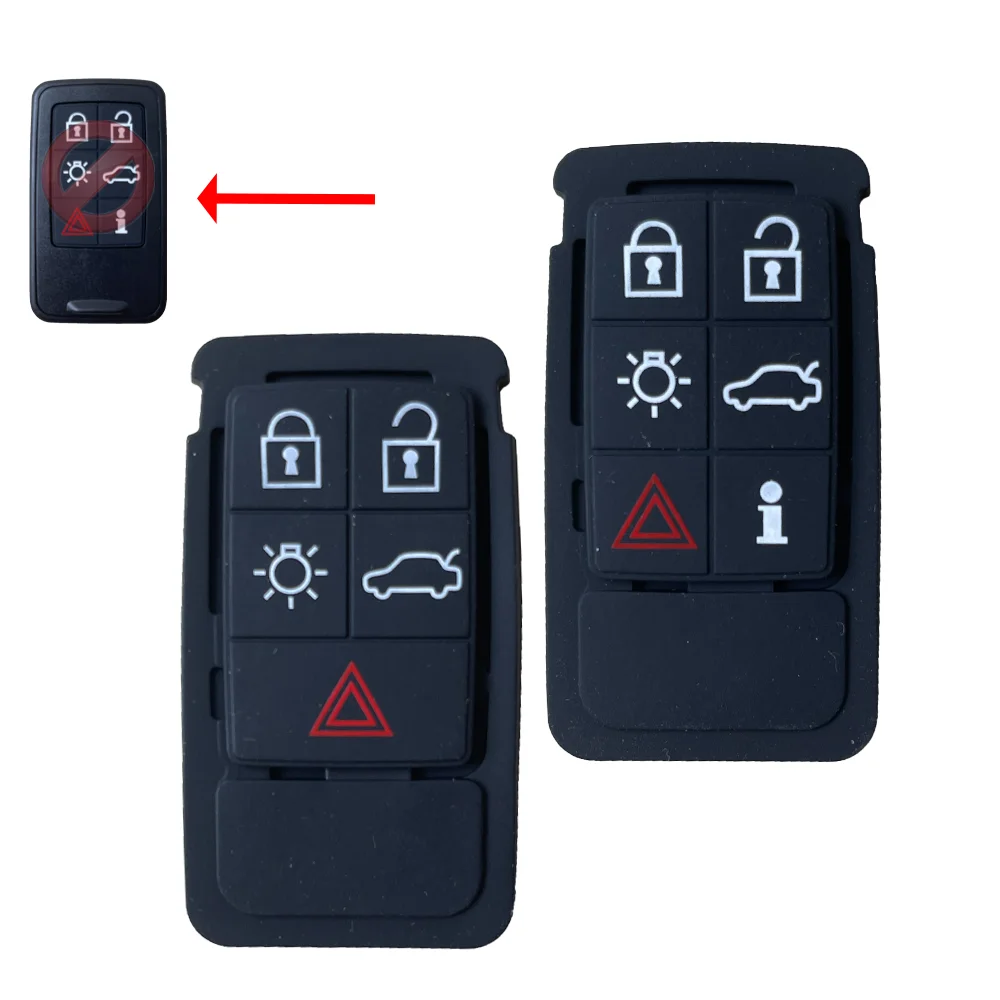 FOB Button for Pad S60 XC70 XC90 Key Rubber Remote Replacement S80 