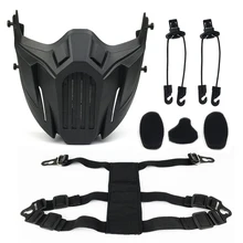 

MP Airsoft Paintball Half Face Mask Tactical Cs Shooting Hunting Accessories Outdoor Sports Combat Wargame Protection Mouth Mask