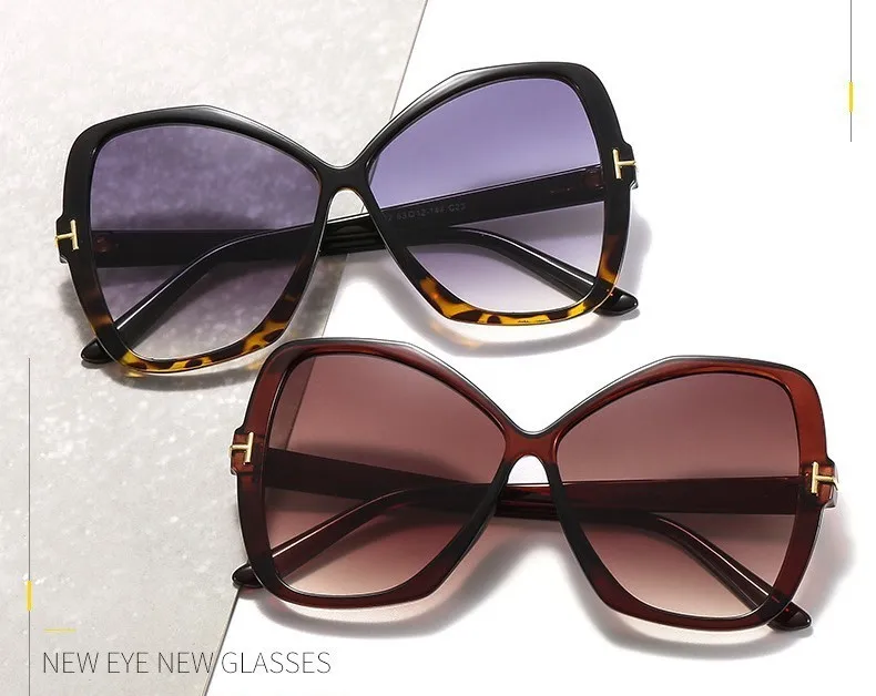 Необычные большие квадратные солнцезащитные очки для женщин, роскошная брендовая рамка с надписью, большие солнцезащитные очки, женские очки в форме банта, черные