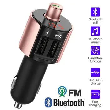 

USB Car Charger Adapter Car Kit Handsfree Wireless Bluetooth FM Transmitter LCD MP3 Player USB Charger Hands Free
