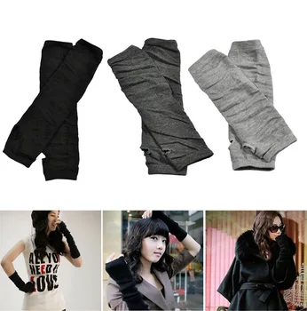 

1 Pair Women Long Gloves Arm Length Keep Warm Mittens for Winter SER88