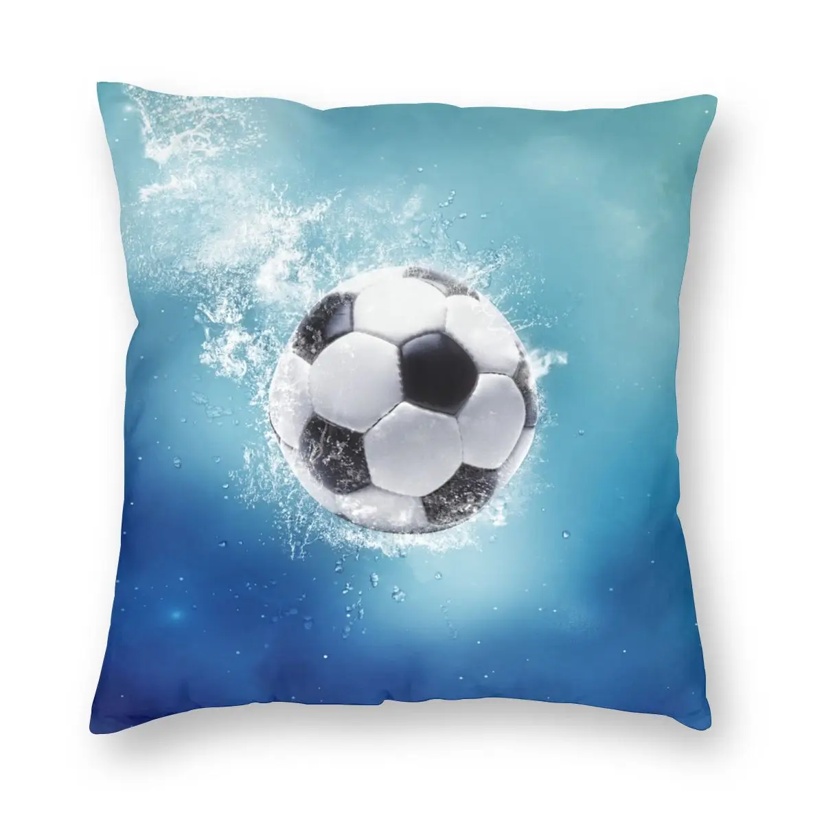 Soccer Water Splash Football Pillowcase Soft Polyester Cushion Cover Decor Ball Pillow Case