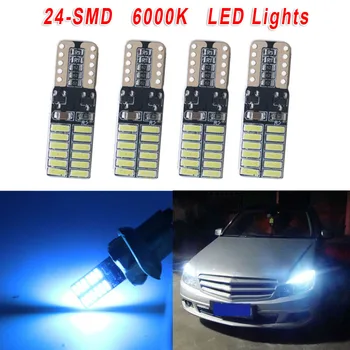

Lamp LED Light Bulbs Replacement Set Parts Auto 4Pcs Super bright Blue