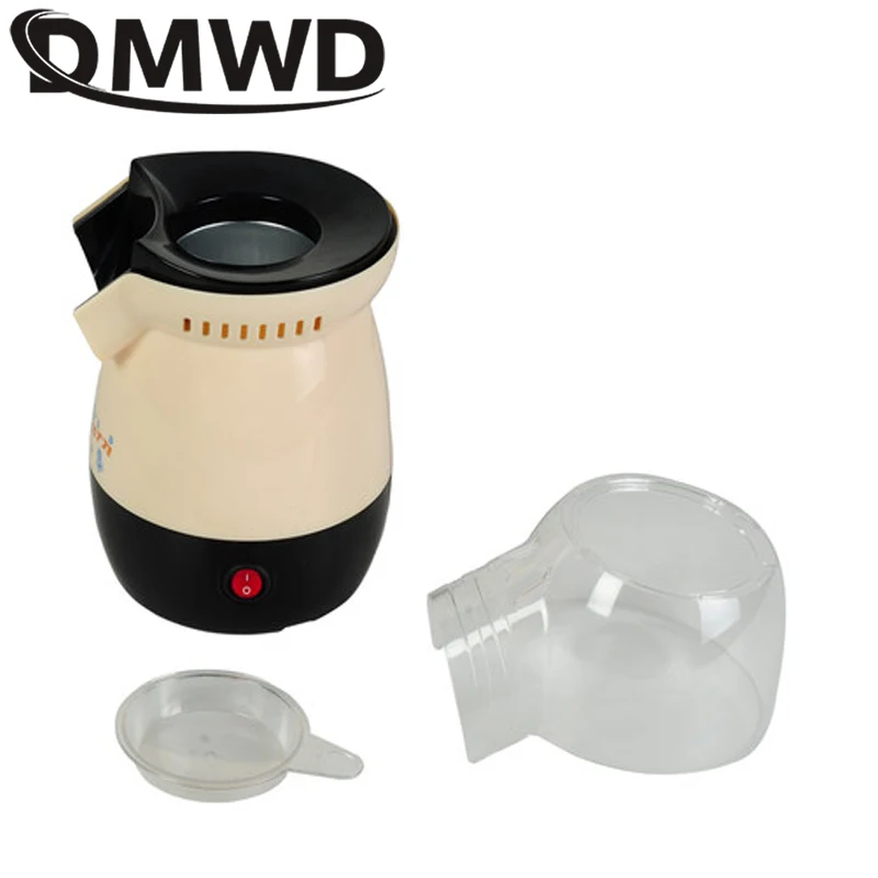 DMWD Electric Corn Popcorn Maker Household DIY Automatic Mini Hot Air Popcorn Making Machine DIY Healthy Oil-Free Corn Popper EU