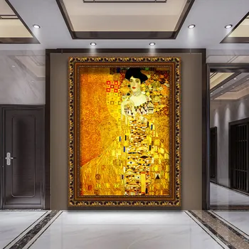 

Gustav Klimt Art kiss Poster Home Decoration Canvas Painting Hd Print Retro Wall Art Picture For Living Room Hallway No Frame