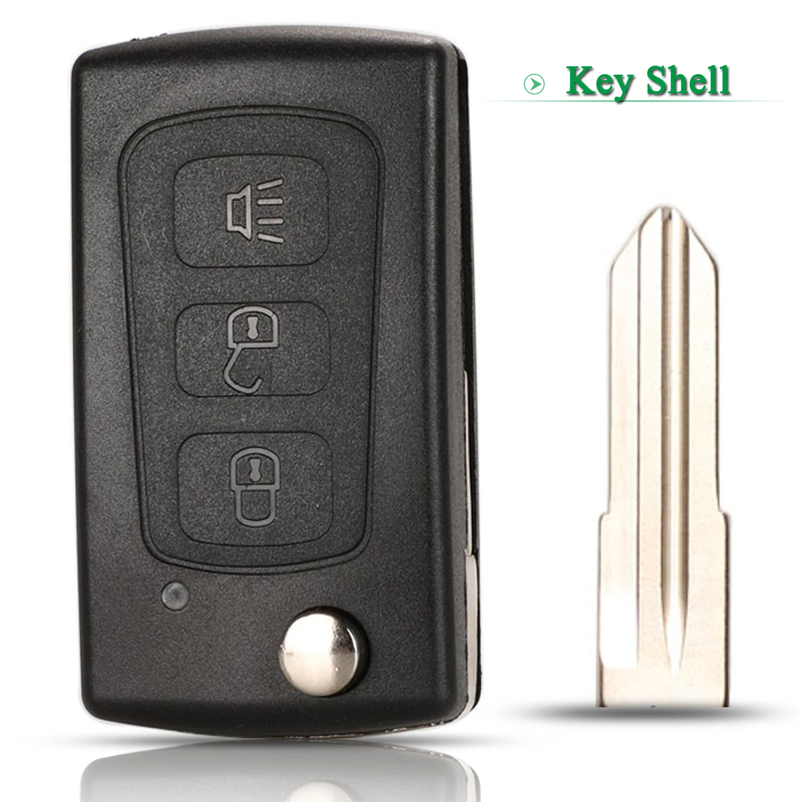 

jingyuqin 3 Buttons Remote Car Key Shell Fob For Great Wall Haval Hover H3 H5 With Uncut Blade Key Case Replacement