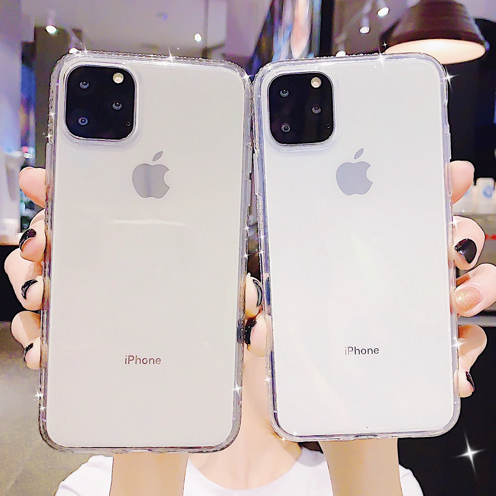 

Soft TPU Cover Case for iPhone 11 Pro Max Xs Max XR X iX 7 8 Plus 6 6s Plus 5 5s SE Bling Diamond Cute Silicone Transparent