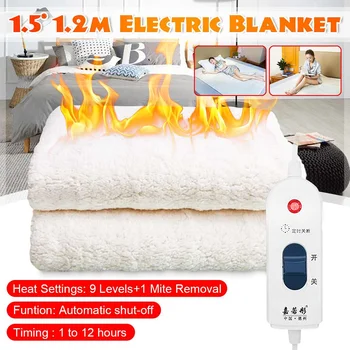 

Electric Blanket Thicker Heater Double Body Warmer 1.5x1.2m Heated Blanket Thermostat Electric Heating Blanket Electric Heating