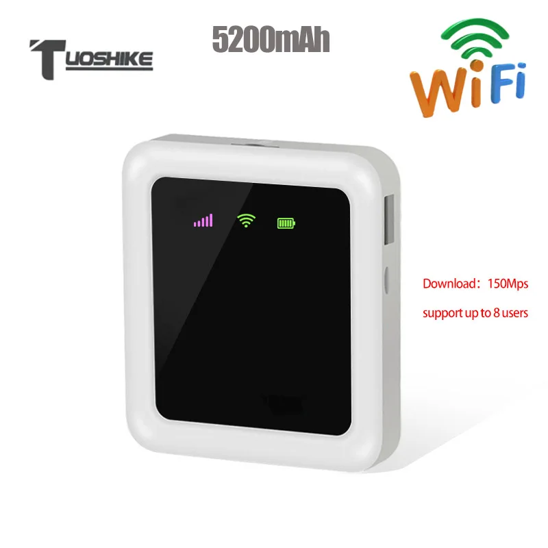 TUOSHIKE 5200 мАч банк питания маршрутизатор Wi Fi 3g 4G LTE модем sim карта беспроводной