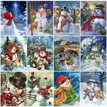 

Evershine 5D DIY Diamond Painting Snowman Mosaic Diamond Embroidery Christmas Picture Rhinestones Cartoon New Arrival Home Decor
