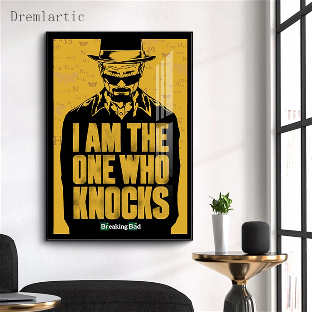 Холщовая ткань тканевый плакат Am One Knocks Breaking Bad шелковая домашний декор для вашей