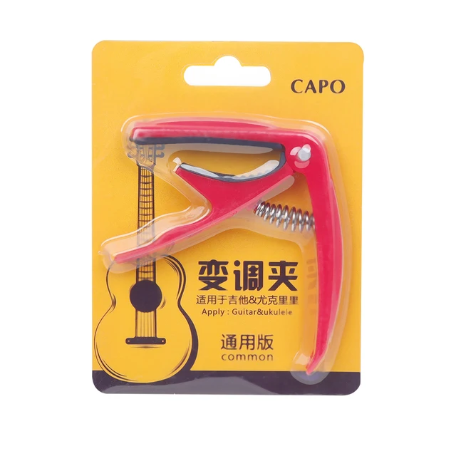 Universal Capo Guitar Accessories Quick Change Clamp Key Acoustic Classic Guitar Capo Tuning Clamp For Ukulele Guitar Parts Red