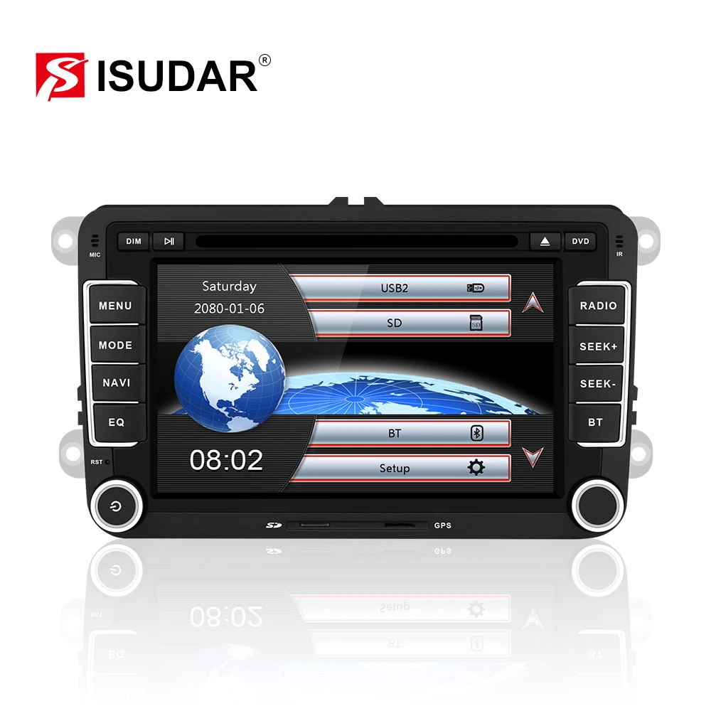 Isudar Car Multimedia player 2 Din Car DVD For VW/Volkswagen/Golf/Polo