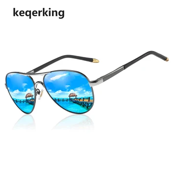 

KEQERKING Brand Unisex Classic Designer Mens Sunglasses Polarized UV400 Mirror Lens Fashion Sun Glasses Eyewear For Men Women