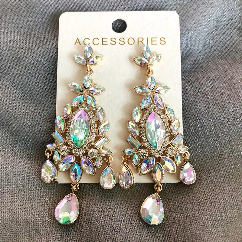 Dangle Earrings Drop Earrings Pendant Earrings Long Earrings Crystal Earrings JUJIA Vintage Elegant Drop Earrings For Women Luxury Crystal Hanging Handmade Earrings Jewelry Gifts