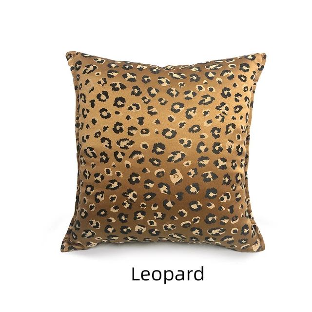 Bubble Kiss Simple Cushion Cover Nordic Gold Silver Bright Velvet Cushion Cover Home Living Room Sofa Office Square Pillow Cover Leopard